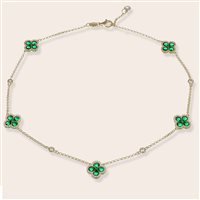 Necklace Ultima Edizione Woman tiffany in Silver CAO4461-VERDE-GIALLO - CAO4461-VERDE-GIALLO